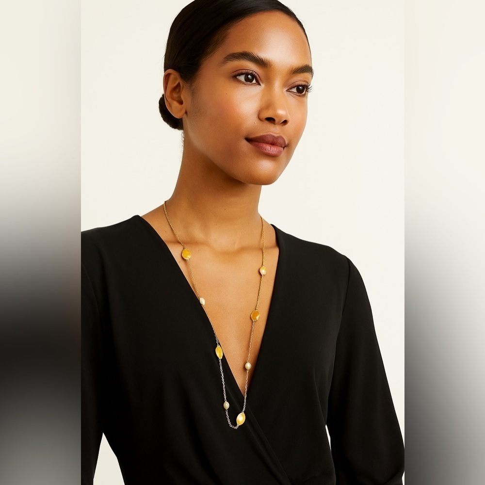 Kate Spade New York Yellow & Gold Beaded Necklace